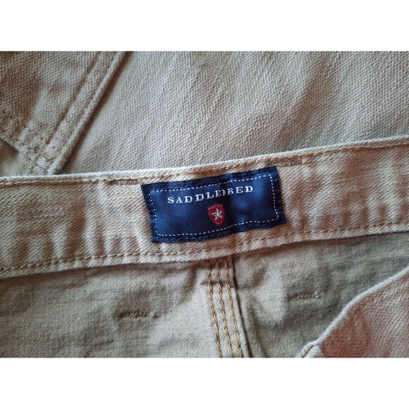 Saddlebred Men Carpenter Pants  36W 29L Beige Loose Fit Workwear Grunge Outdoors - Picture 4 of 7